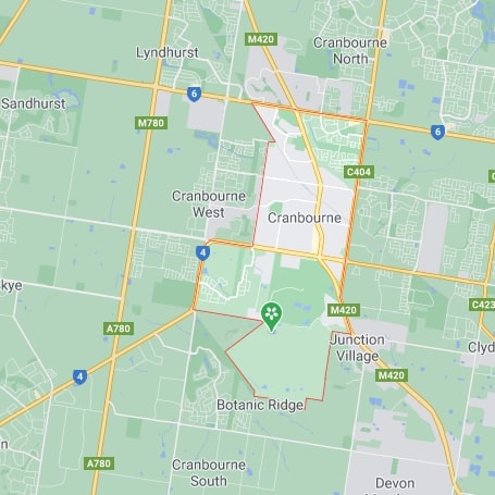 Cranbourne map area