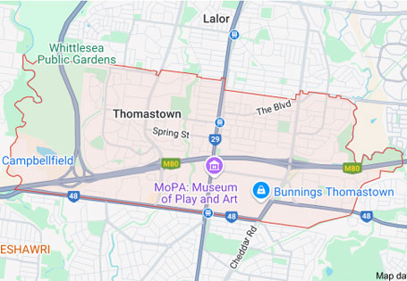 Thomastown map area